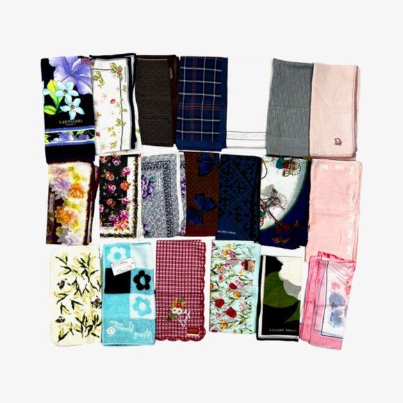 Bulk Sale Burberry-Celine & More! (2) Handkerchiefs/Sqare Pockets 16"-19.5" !(2) - Picture 1 of 16